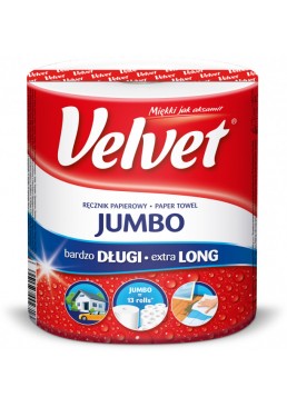 Паперовий рушник Velvet Jumbo 2 шари, 500 відривів